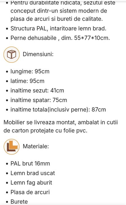 Set canapea extensibila cu fotolii