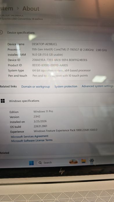 HP spectre x360 i7 11th 16/256gb Amanet Crangasi Lazar 55738