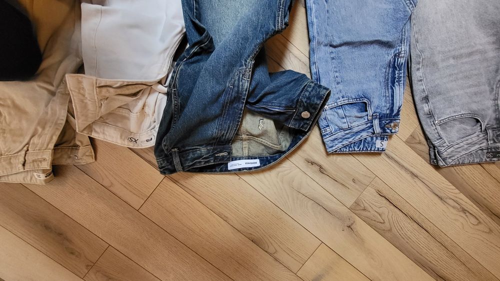 Jeans/ blugi drepți, largi, 34/36/S fete/femei set 7 bucăți