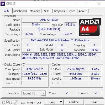 Дънна платка ASRock FM2A75M Pro4+ с процесор AMD A4-5300 с охладител Arctic  и 4GB RAM