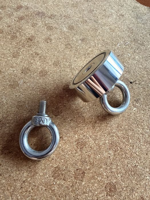 Силен неодимов търсещ магнит (fishing magnet) с халка
