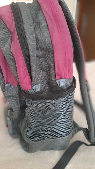 Раница за училище ТАШЕВ ABC Flowers Сиво/Циклама