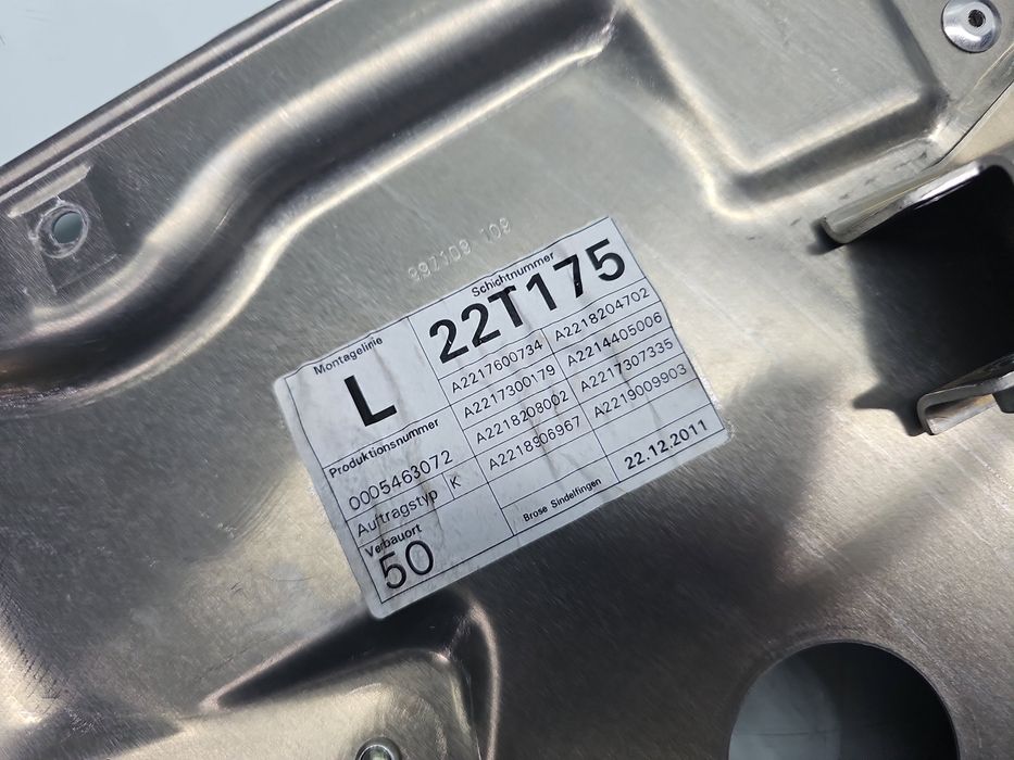 Macara electrica geam stanga spate Mercedes Clasa S (W221) [Fabr 2005-