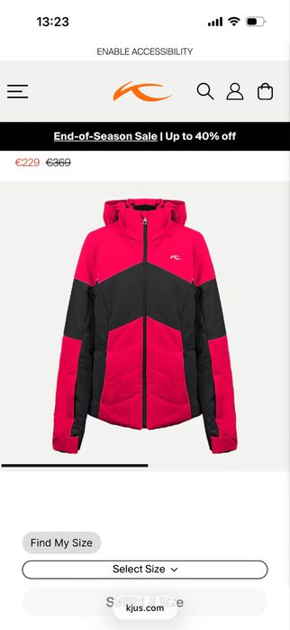 Geaca de schi KJUS marimea 152