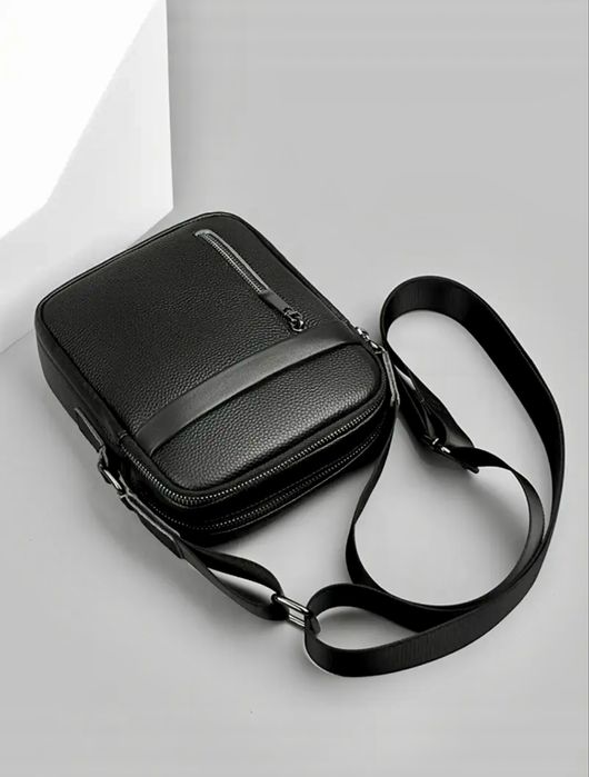 Мъжка кожена чанта с голяма вместимост/Елегантна и Стилна -10%Промоция