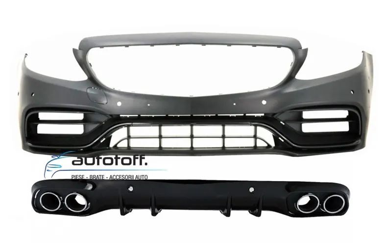 Bara fata si difuzor bara spate Mercedes C205 A205 C-Class (14-18) C63 Design