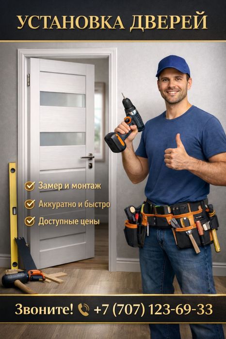 Установка межкомнатных дверей. Качественно и аккуратно.