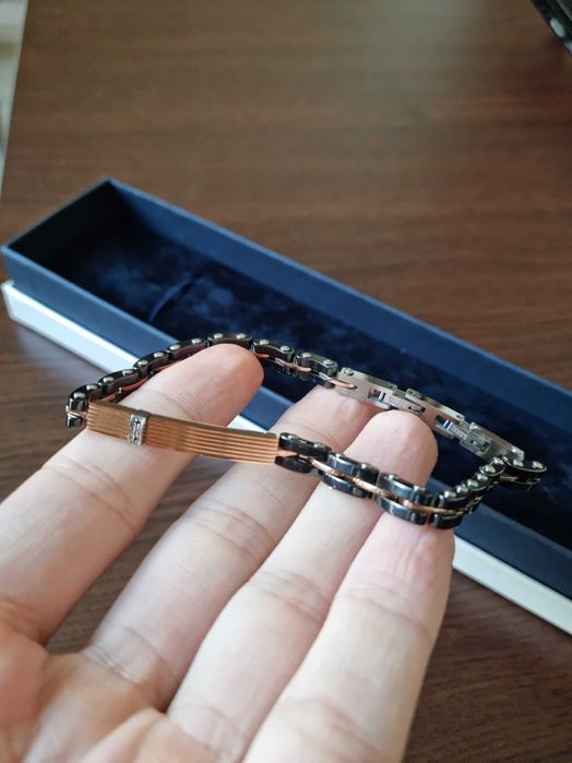 Bliss Premiere мъжка гривна 20104944 стомана + диамант 0.01ct - нова