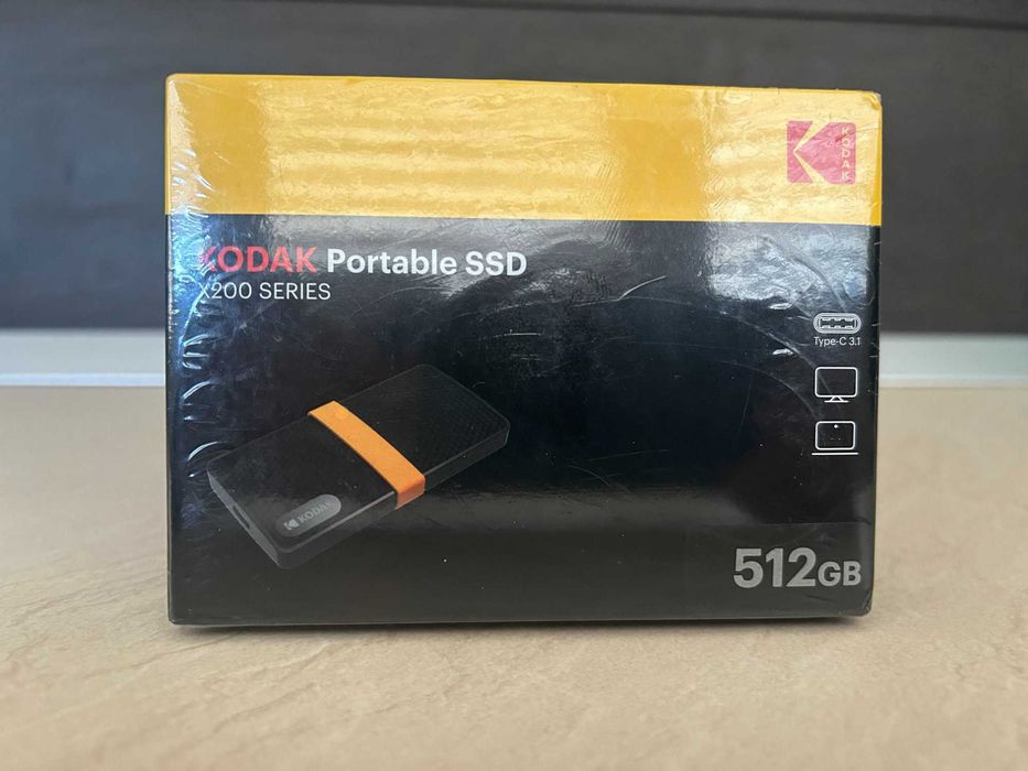 Бърз и Компактен! Външен Хард Диск Kodak X200 512GB NVMe SSD - НОВ!