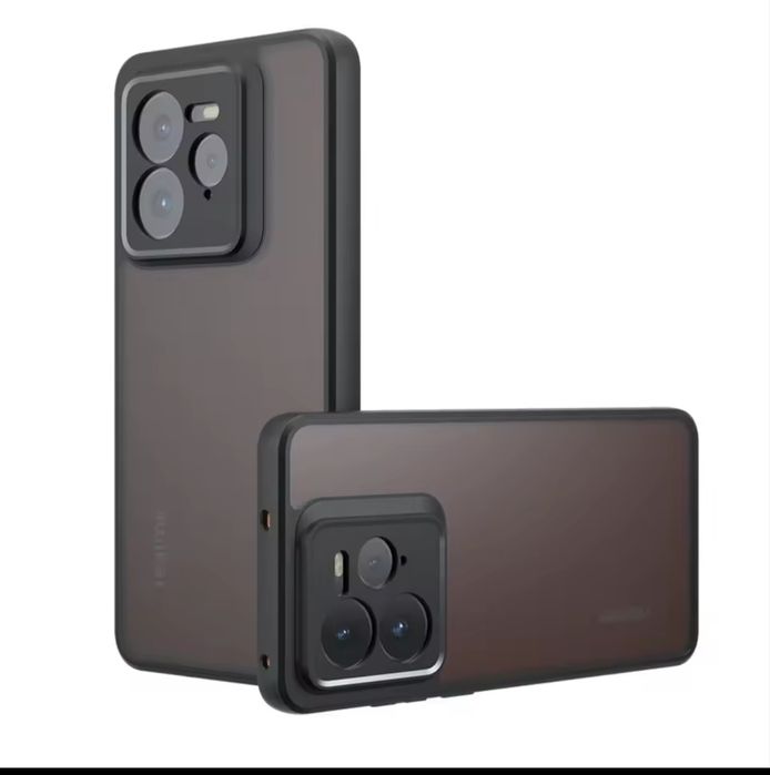 Realme GT7,GT7T,GT7 pro силиконов кейс удароустойчив с прозрачен гръб