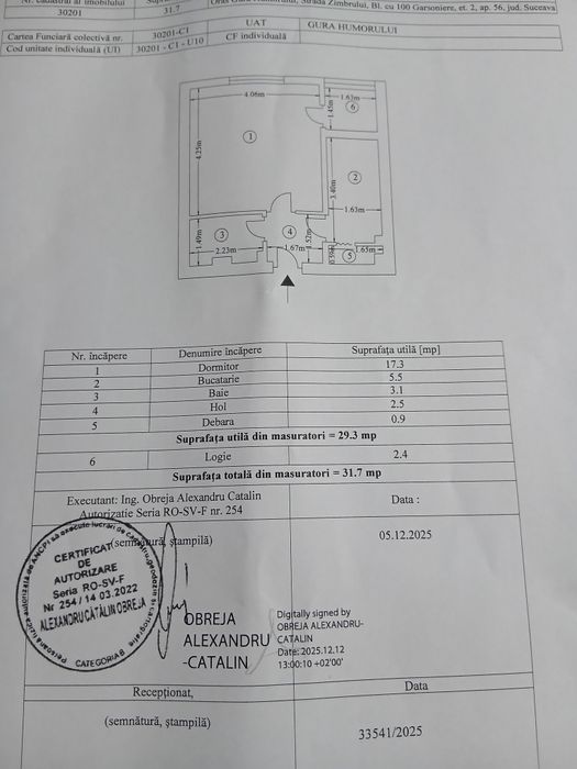 Garsonieră de vânzare