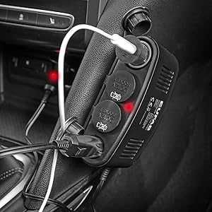 зарядно за автомобил, авто разклонител 12V, 4 в 1, EUFAB - Германия