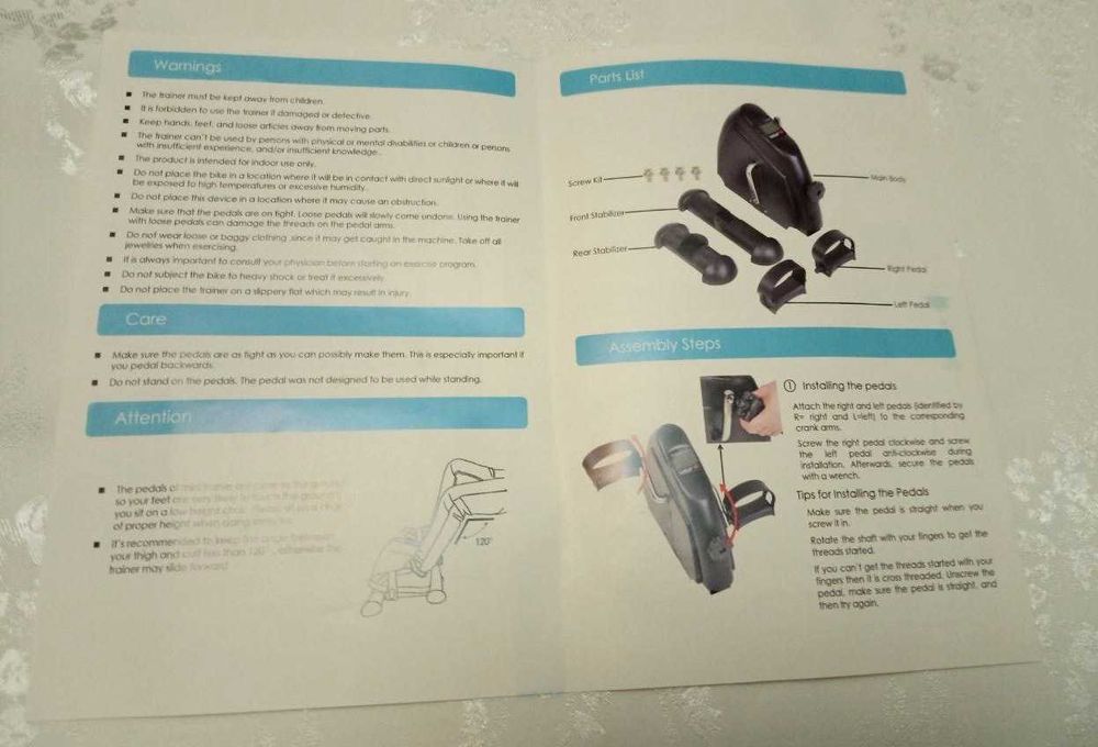 Компактный мини-велотренажер