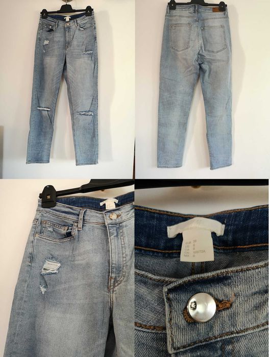 blugi skinny pantaloni leggings H&M negri albastri gri degrade