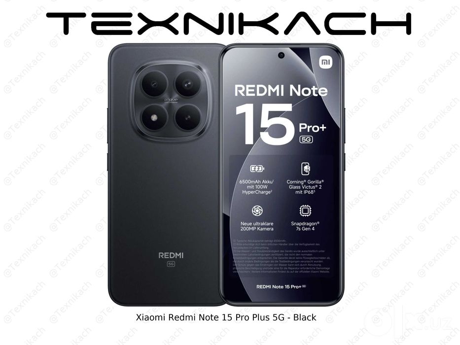 Xiaomi Redmi Note 15 Pro Plus 5G • Yetkazib berish • Tekshirib to‘lash