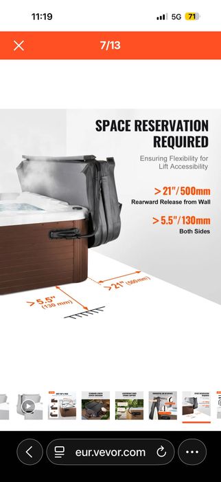 Suport capac jacuzzi-ciubar nou