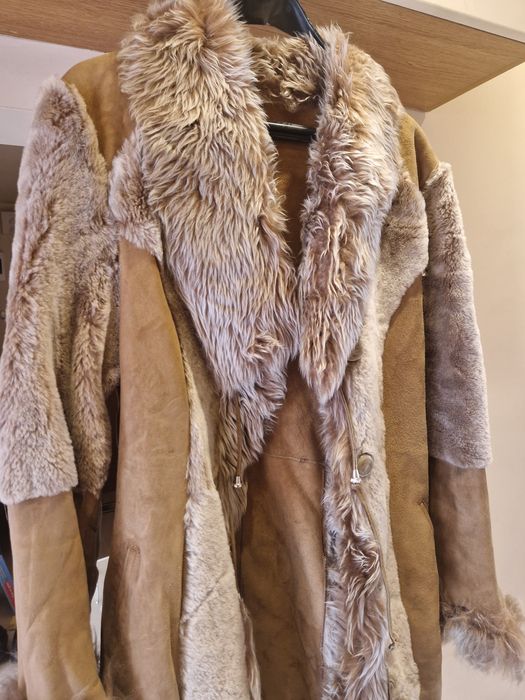 Палто с естествен косъм