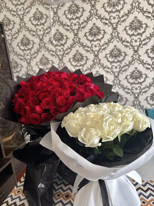 Цветы свежие,красные розы