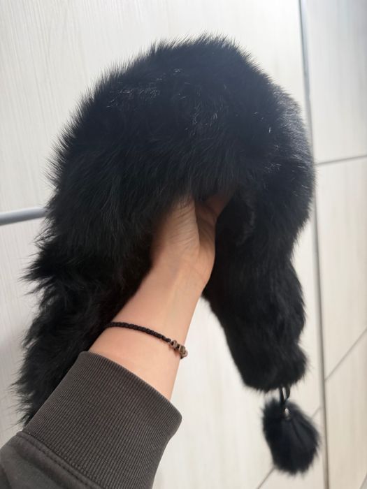 Шапка ушанка от естествена кожа