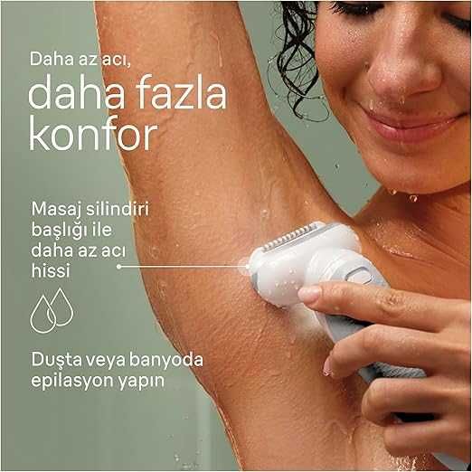 Епилатор Braun Silk·épil 9 9-041 за мокро и сухо, с въртяща се глава и гребен за подстригване