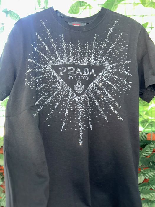 Tricou Prada Milano Premium cu Cristale s-xxl
