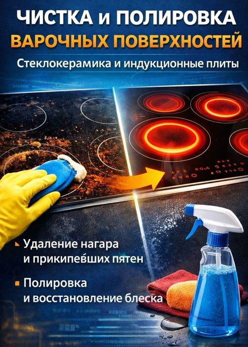 Чистка электро плиты