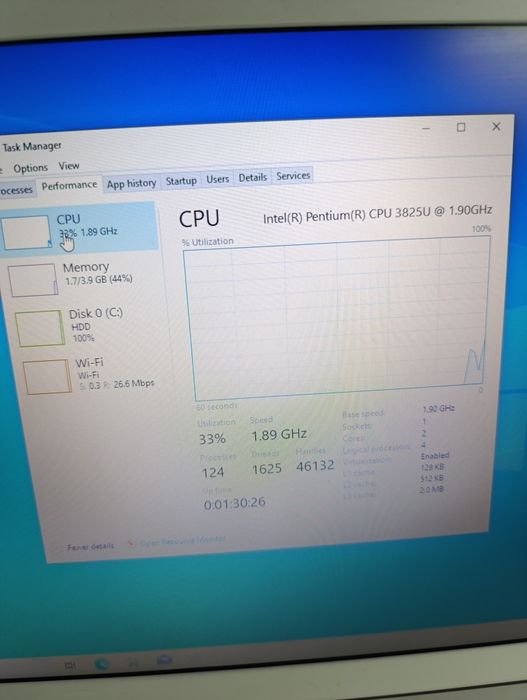 Laptop 17.3 alb Toshiba office Intel i3 cu 8gb ram
