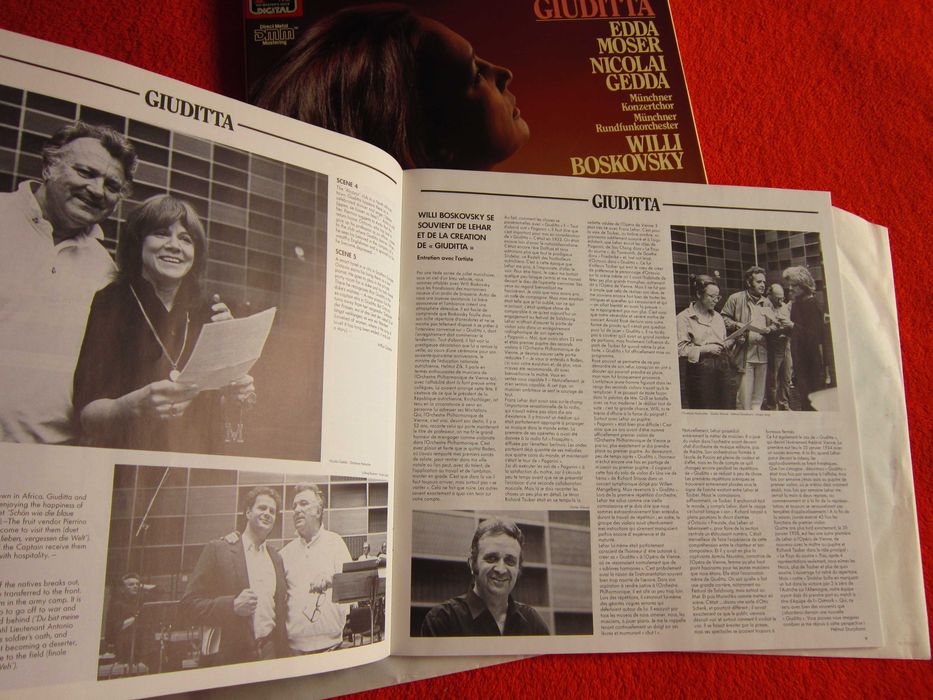 vinil Lehar -Giuditta -Edda Moser,Nicolai Gedda-Germany 1985 impecabil