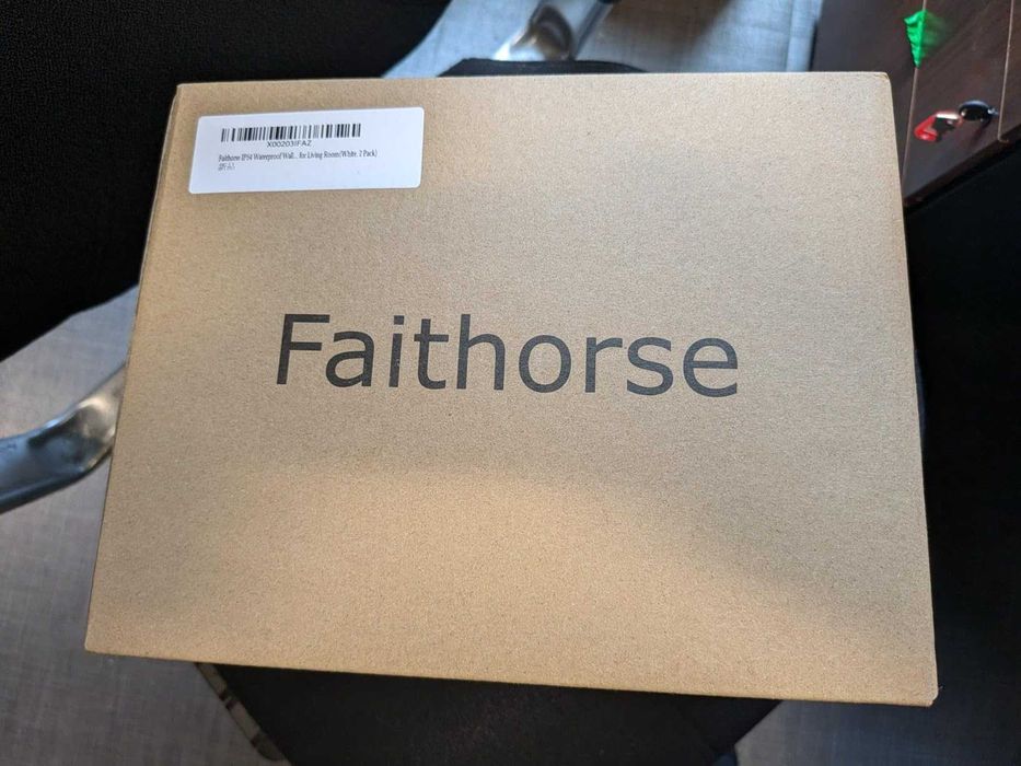 2 бр. Водоустойчиви стенни аплици Faithorse IP54, LED безжични