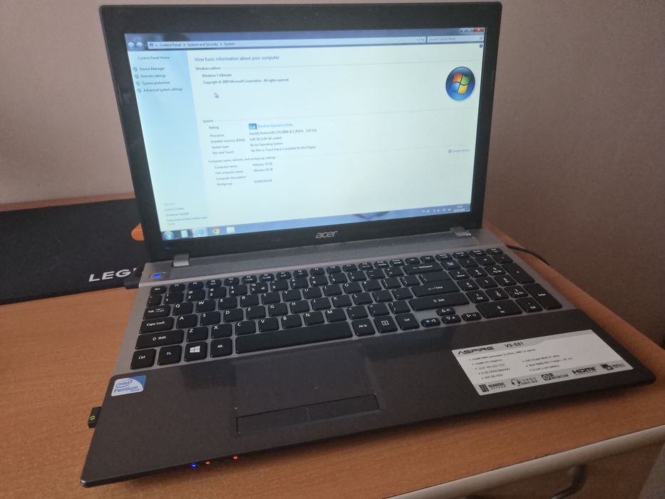 Laptop ACER ASPIRE V3-531 6GB RAM, 500gb HDD 200 LEI