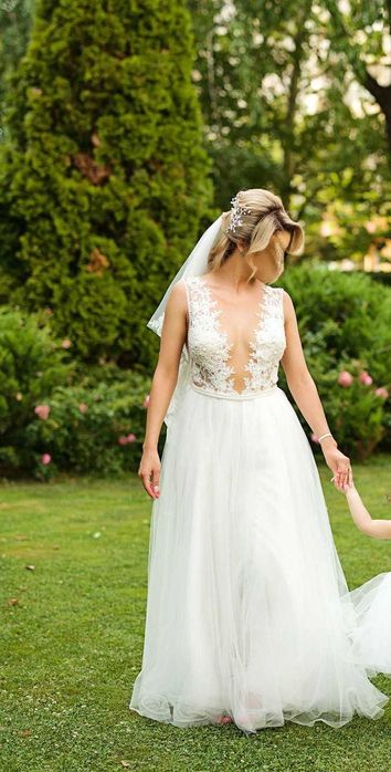Rochie de mireasa croita integral manual