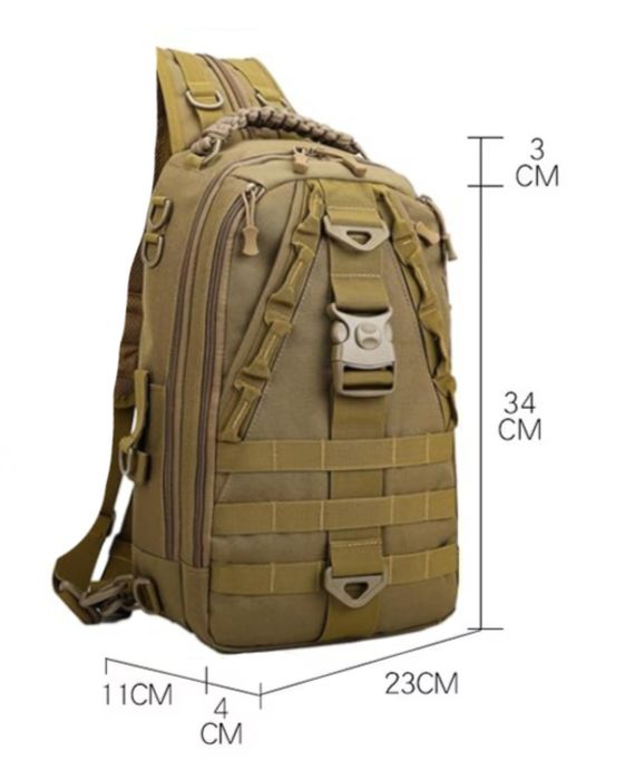 DRAGOWA TACTICAL Rucsac cu o singură curea Charlie 20 L, kaki