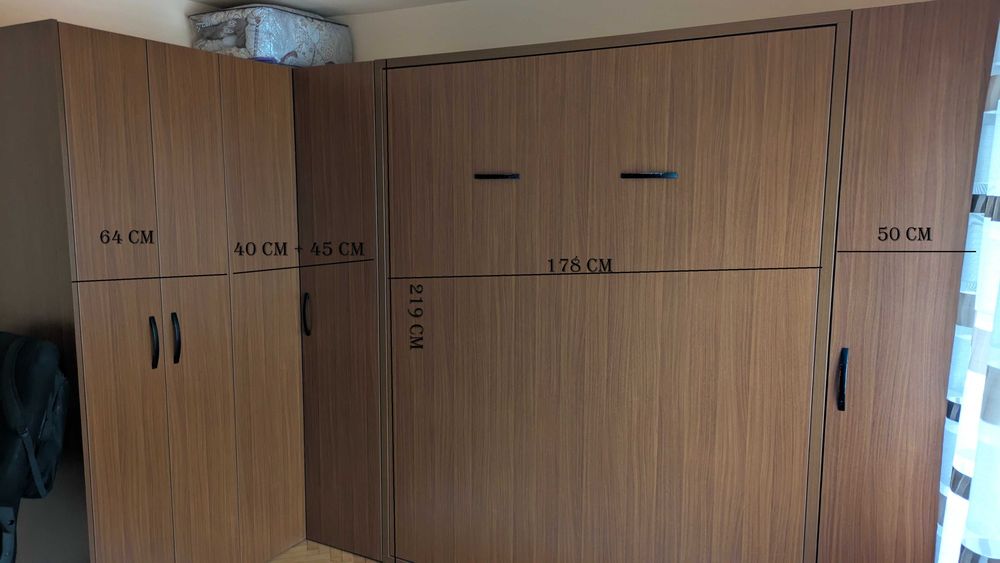 Mobila dormitor cu pat retractabil