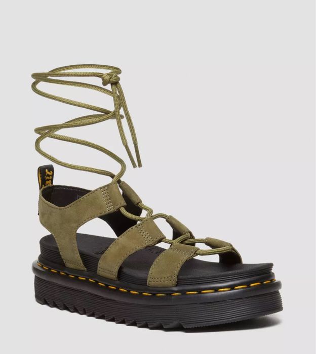 Sandale Dr Martens verzi, cu sireturi, marimea 39