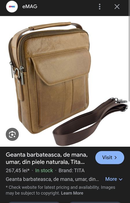 Geanta bărbătească de piele