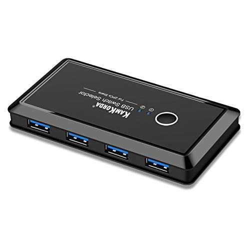 Нов Захранващ USB 3.0 хъб с 4 порта USB сплитер за 2 компютъра