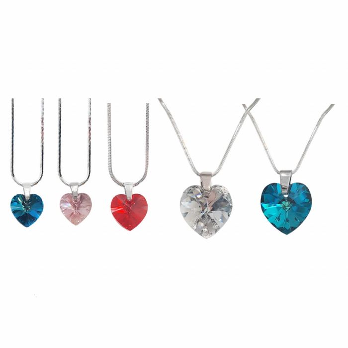 Колие с кристал Сърце