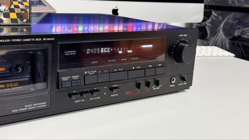 Denon DR-M24HX – Cassette Deck 3 Head, Closed Loop Dual Capstan, HX Pro, Dolby B/C, Bias, Rec Cal, Made in Japan