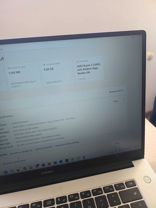 Laptop Huawei D15 pro matebook