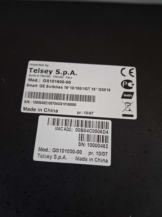 19" управляем (smart) гигабитов суич