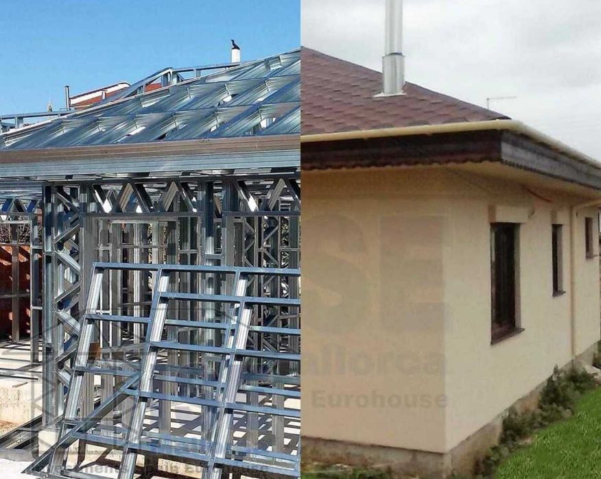 Къща,Бунгало,Преместваема къща,Сглобяеми къщи,Модулни,Жилищни-77.3м²