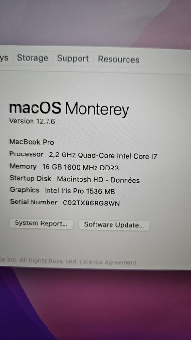 Laptop Apple A1398 i7 16gb 512 ssd cu defecte