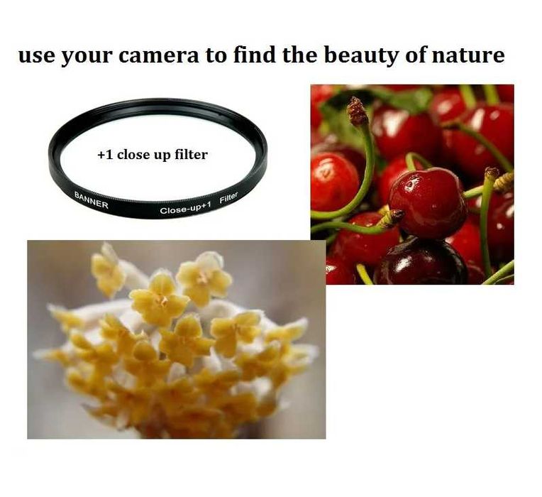 Комплект 4 макро лещи Rise(UK) +1 +2 +4 +10 за Canon , Nikon , Sony др