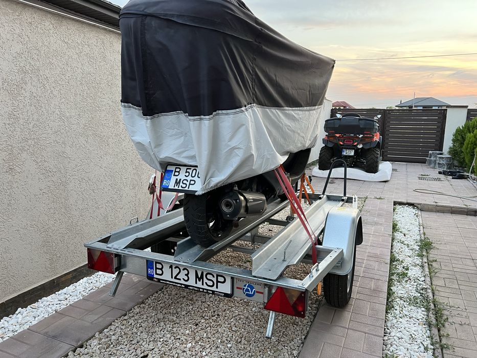 Remorca moto / ATV TPV MU3, full metal, priza 13 pini, 3000km rulati