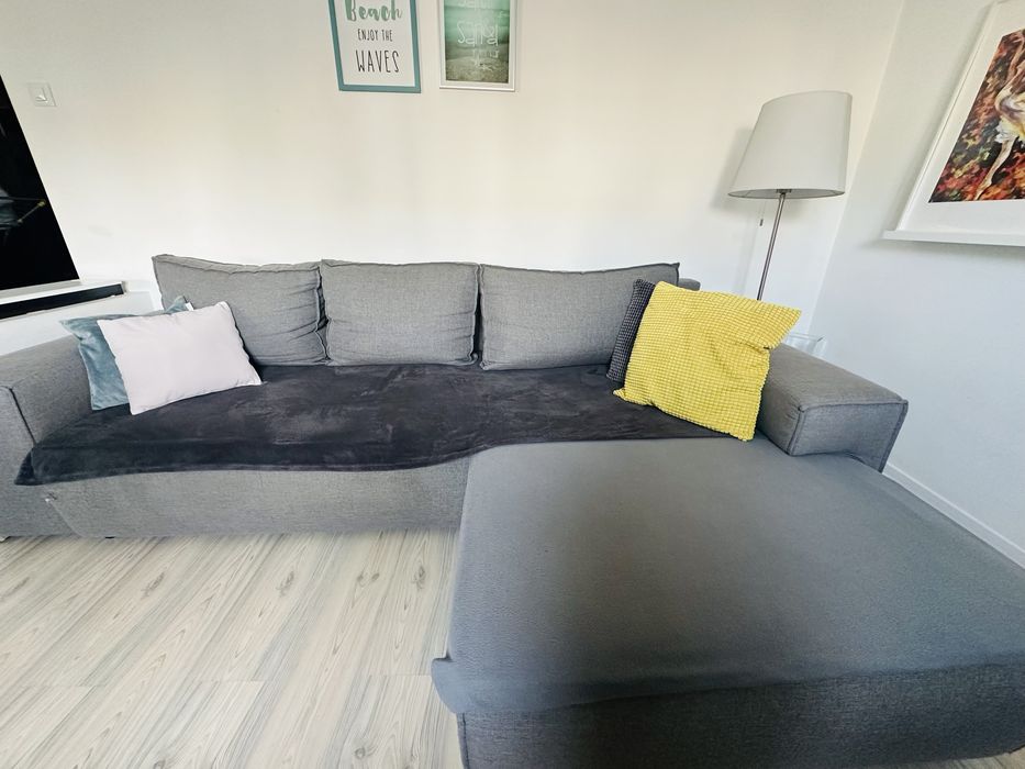 Canapea extensibila cu lada depozitare Kika