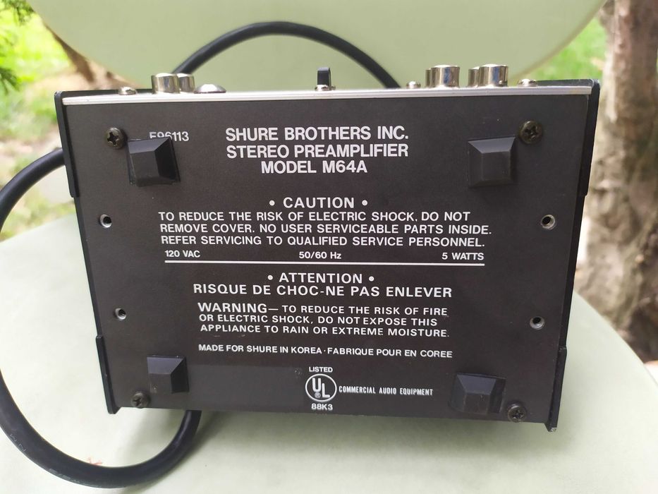 Предусилвател за грамофон Shure M64 A