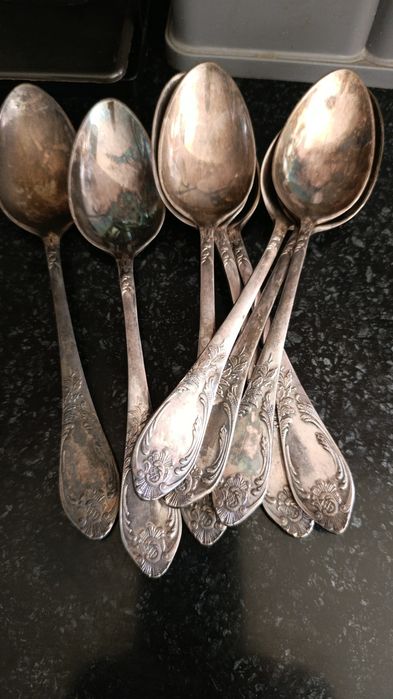 Мельхиоровые ложки старинные