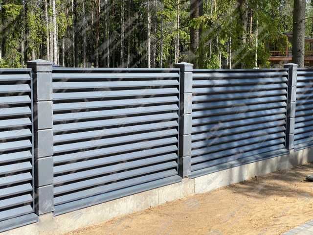 Забор жалюзи горизонтальный