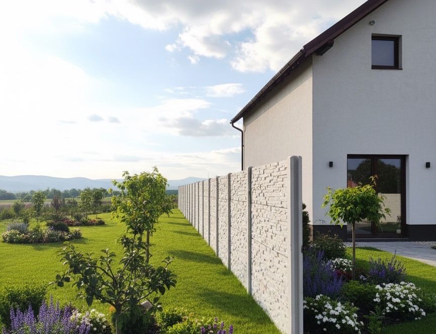 Gard placi beton stalpi