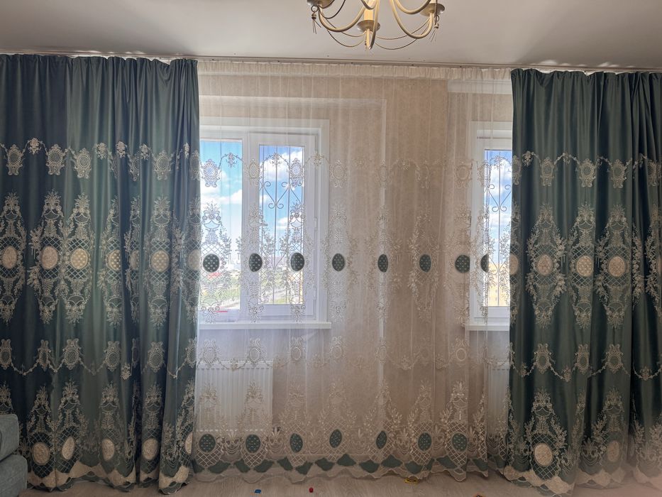 Шторы с тюлью состояние хорошее